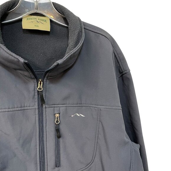 Rustic Ridge Men's Soft Shell Hunter's Full Zip Fleece Jacket Men’s XXL Gray - Picture 5 of 9
